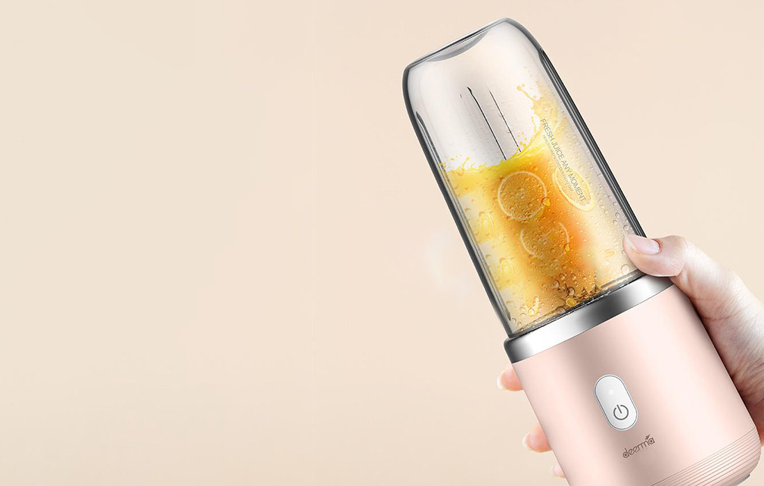 Prijenosni moćni blender DEERMA Juice NU05 rozi