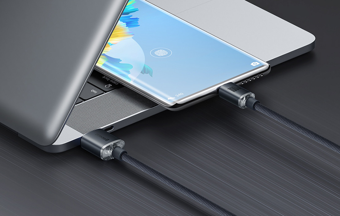 Kabal USB-A na USB-C BASEUS 2m crni puni i prenosi podatke u isto vrijeme