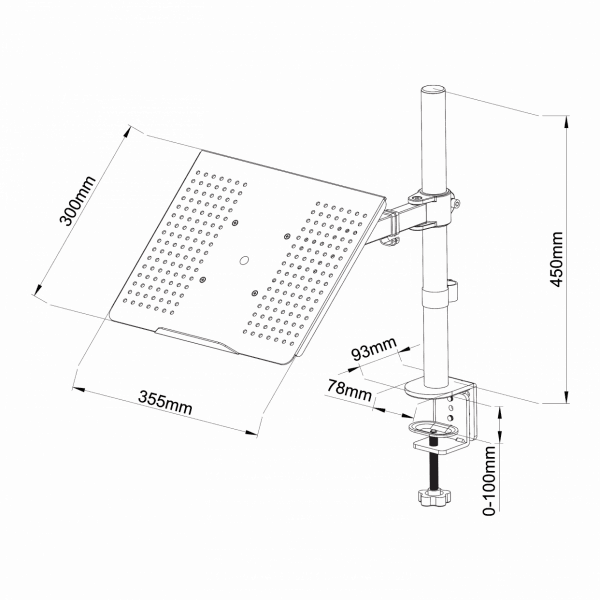 Nosač za laptop SBOX LCD-L01