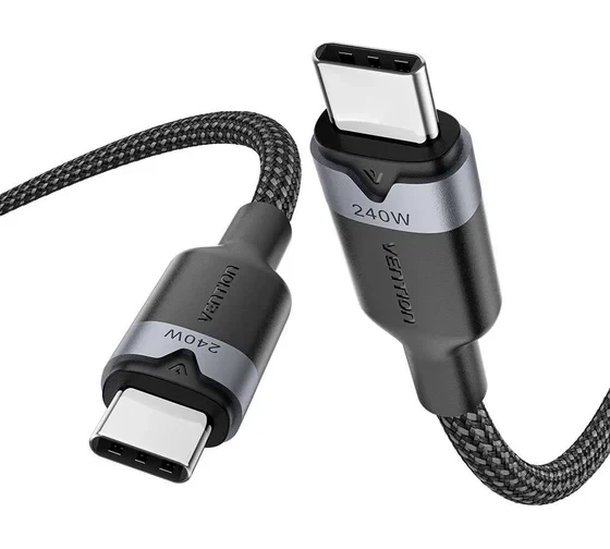 Kabal USB-C na USB-C 240W VENTION 2m crni