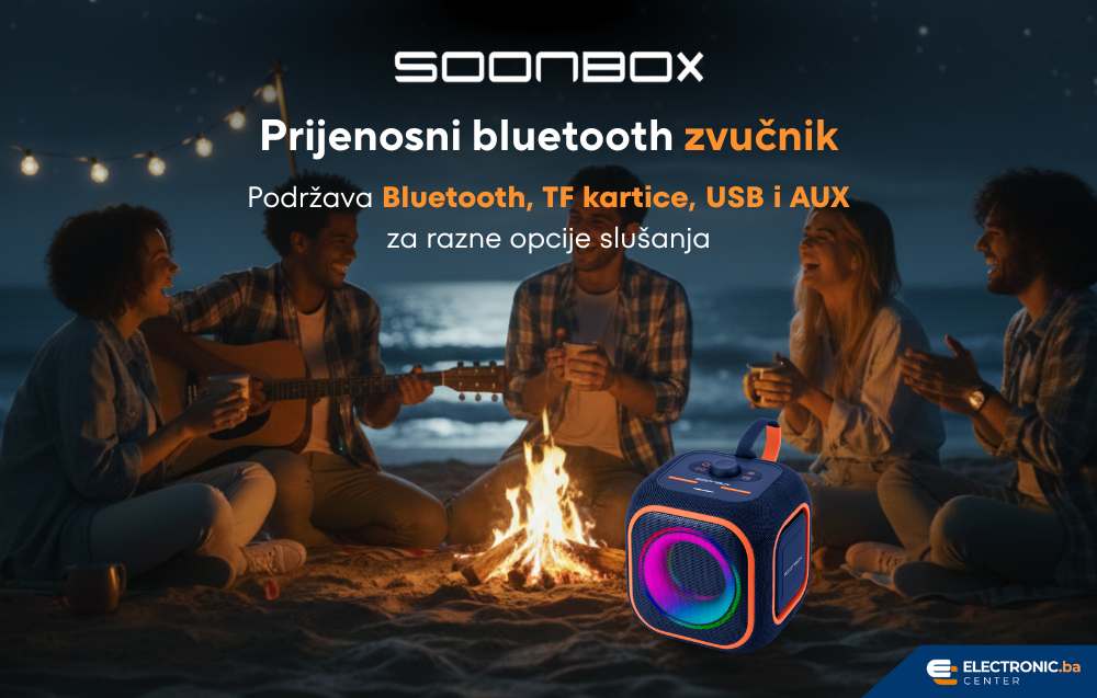 Prijenosni bluetooth zvučnik FM radio SOONBOX S3000MINI plavi