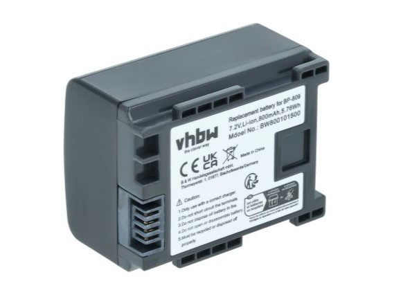 Baterija za video kameru CANON BP-807 BP-809 7.2V  800mAh