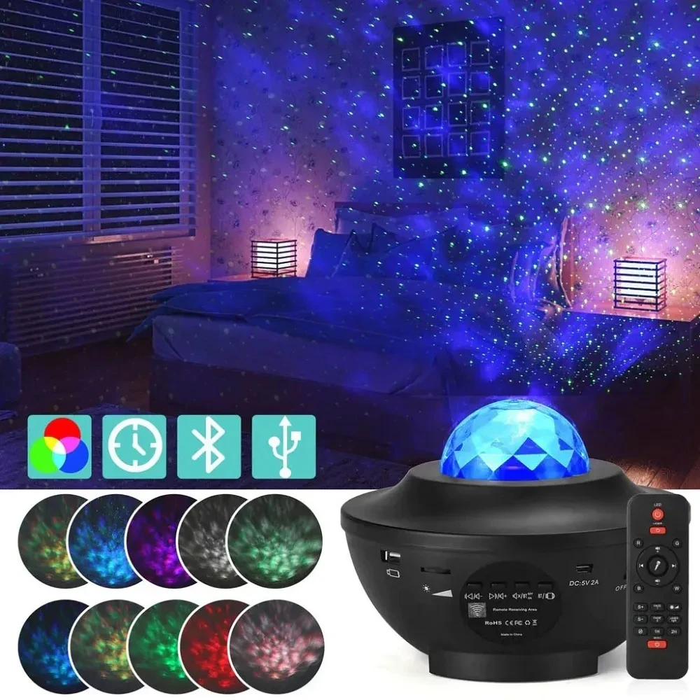 RGB LED projektor sa ugrađenim zvučnikom OEM BTM0504, 21 nacin rada i 4 boje LED osvjetjelnja 