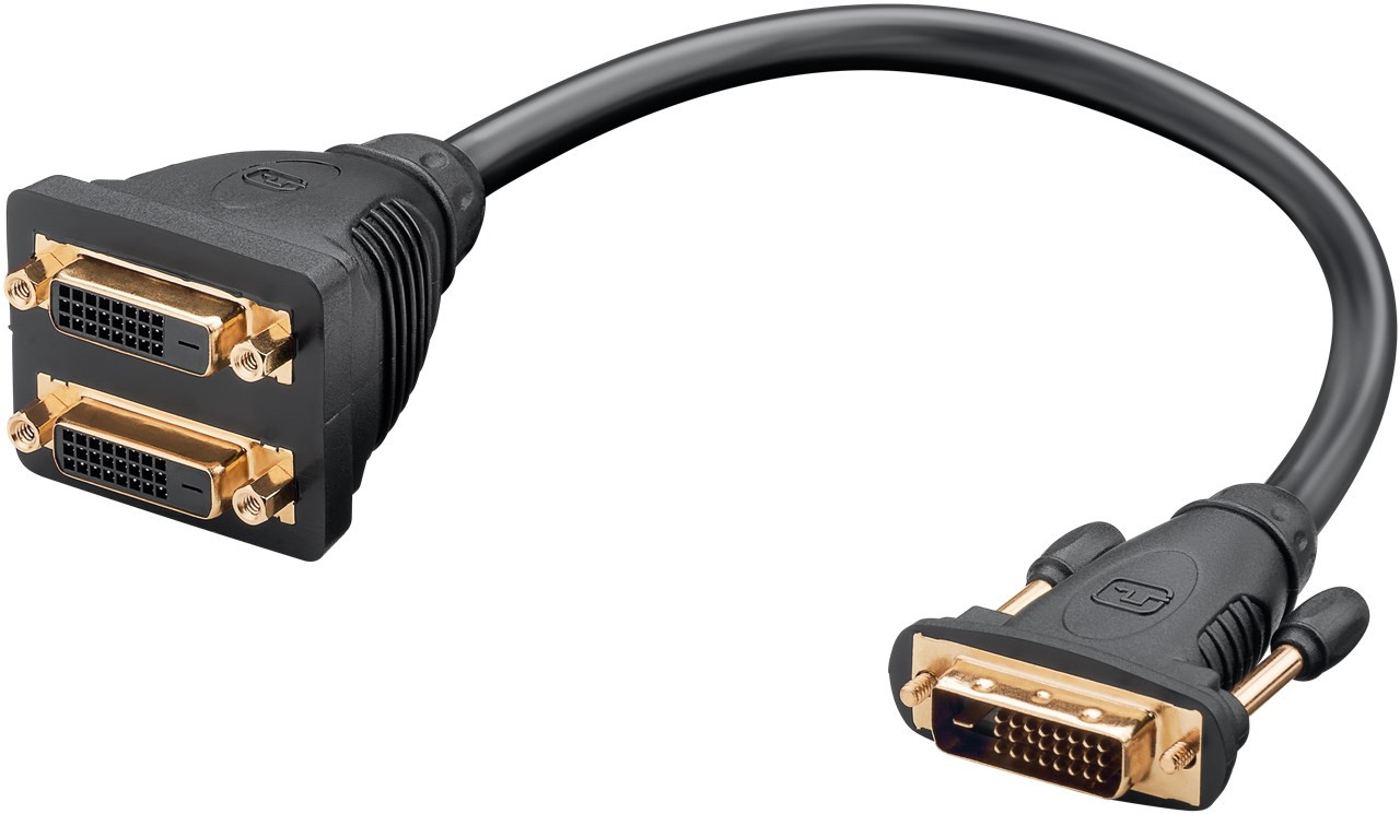 Adapter DVI-D na 2x DVI-D 10cm