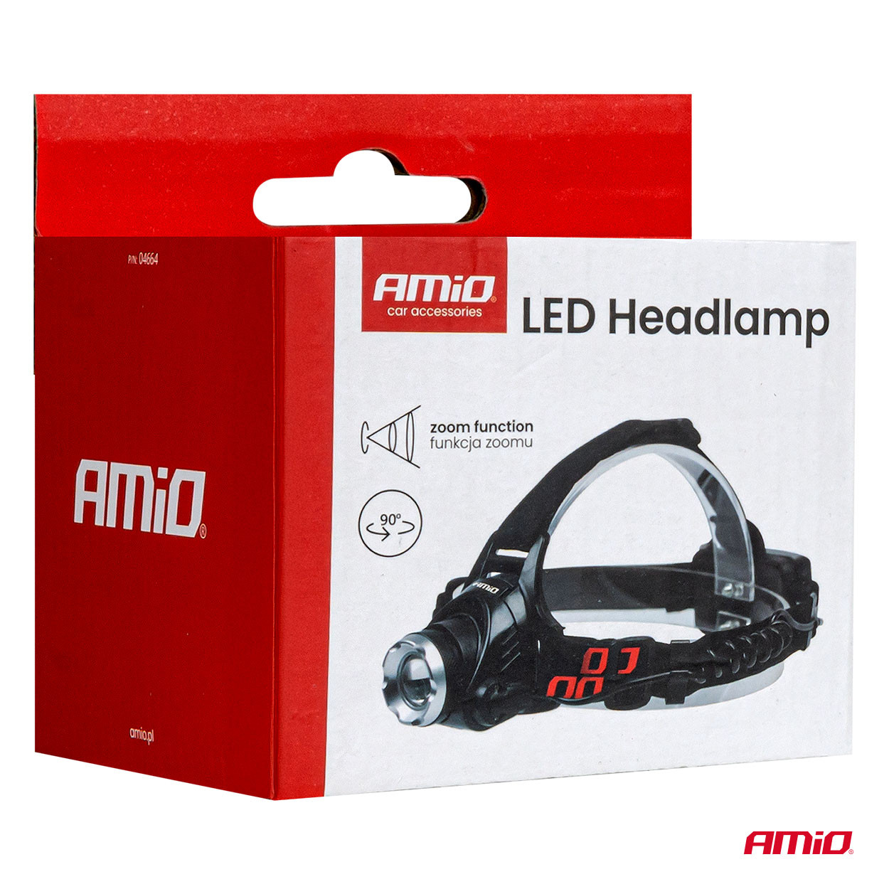 Punjiva naglavna LED lampa T6 3600mAh AMIO