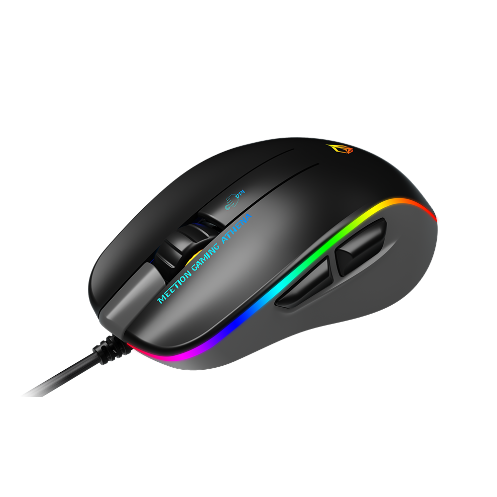 Žični USB gaming miš sa RGB osvjetljenjem MEETION GM23 crni