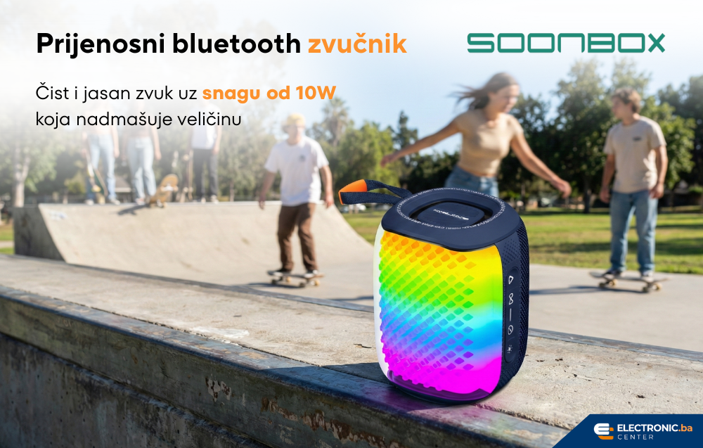 Prijenosni bluetooth zvučnik FM radio SOONBOX S3500MINI plavi