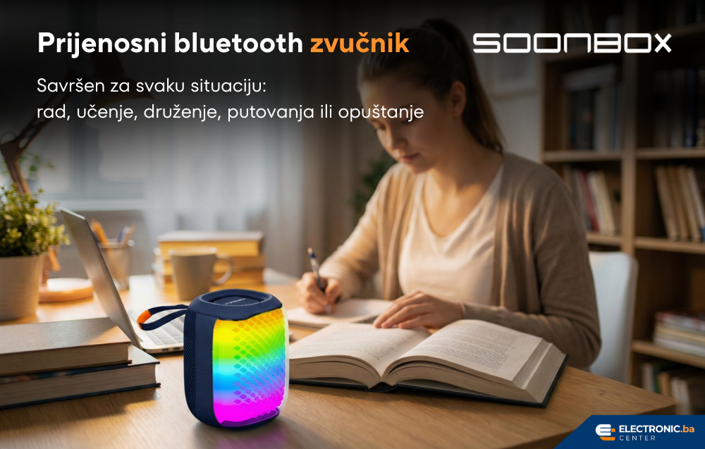 Prijenosni bluetooth zvučnik FM radio SOONBOX S3500MINI plavi