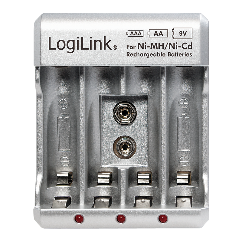 Punjač za baterije AA, AAA, 9V LOGILINK