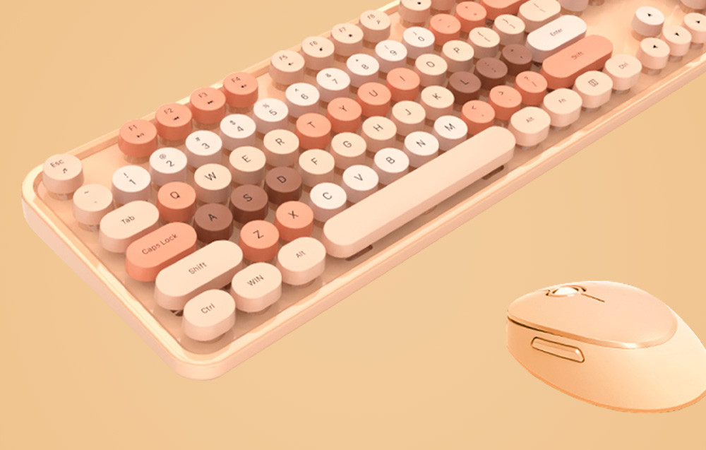 Retro set bežična tastatura i miš MOFII Sweet bež