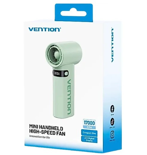 Elegantni mini ručni ventilator VENTION zeleni
