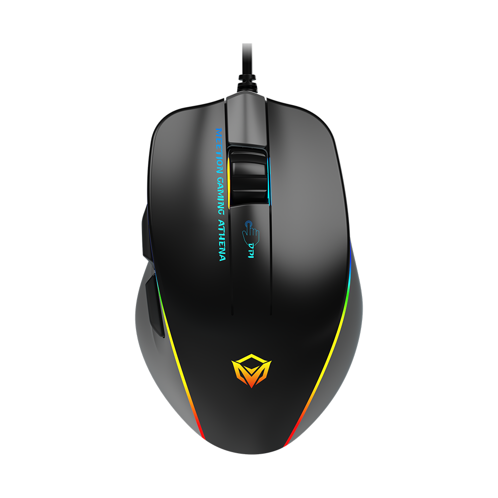 Žični USB gaming miš sa RGB osvjetljenjem MEETION GM23 crni