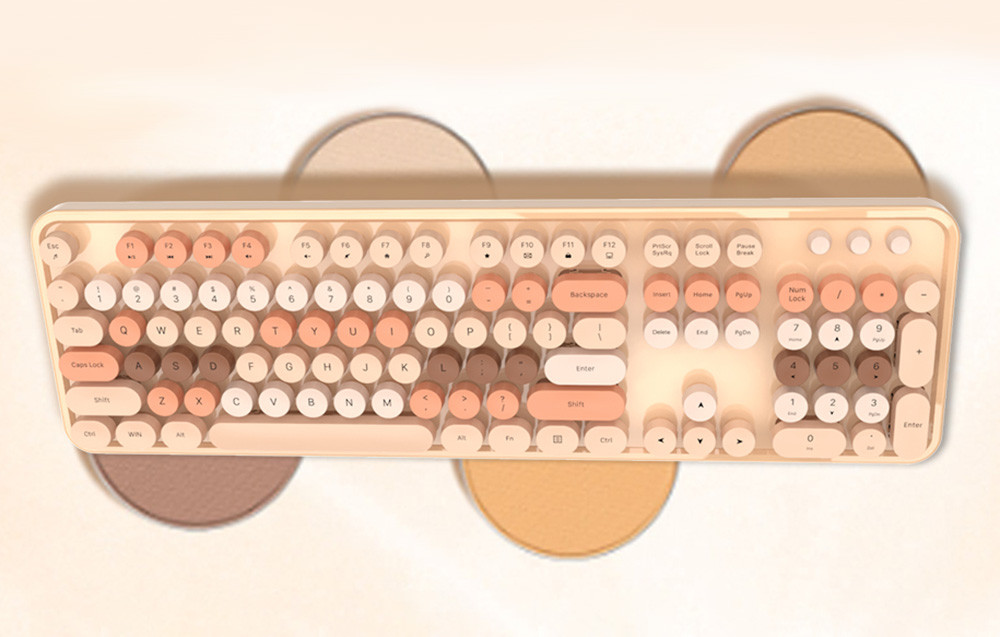 Retro set bežična tastatura i miš MOFII Sweet bež