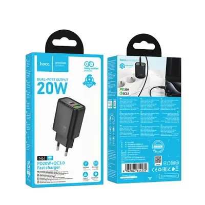 Punjač USB-A  USB-C  HOCO N61 20W