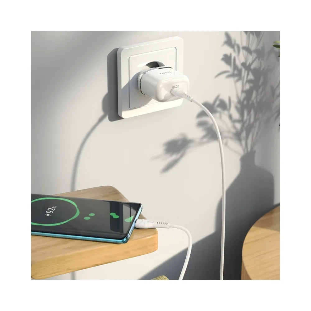 Punjač i kabal  HOCO N24 USB-C 20W bijeli