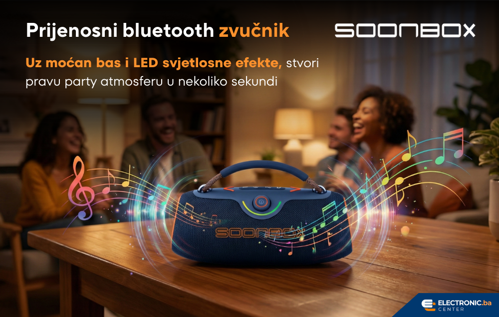 Prijenosni bluetooth zvučnik FM radio SOONBOX S9702 plavi