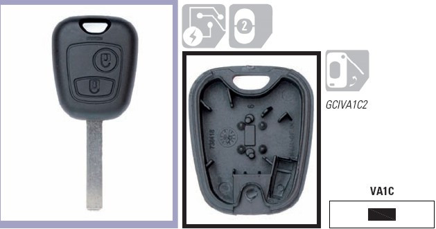 Oklop ključa za CITROEN GCIVA1C1