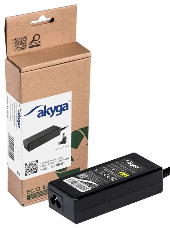 Punjač za laptop 19V 65W 5.5x2.5mm AKYGA