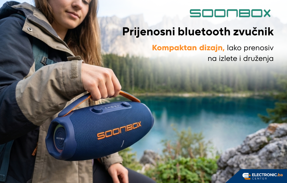 Prijenosni bluetooth zvučnik FM radio SOONBOX S5302 plavi