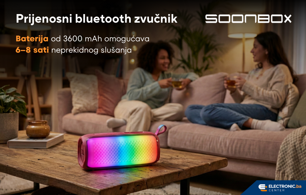Prijenosni bluetooth zvučnik FM radio SOONBOX S3500PRO rozi