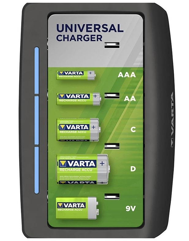 Punjač za baterije AA AA C D 9V VARTA