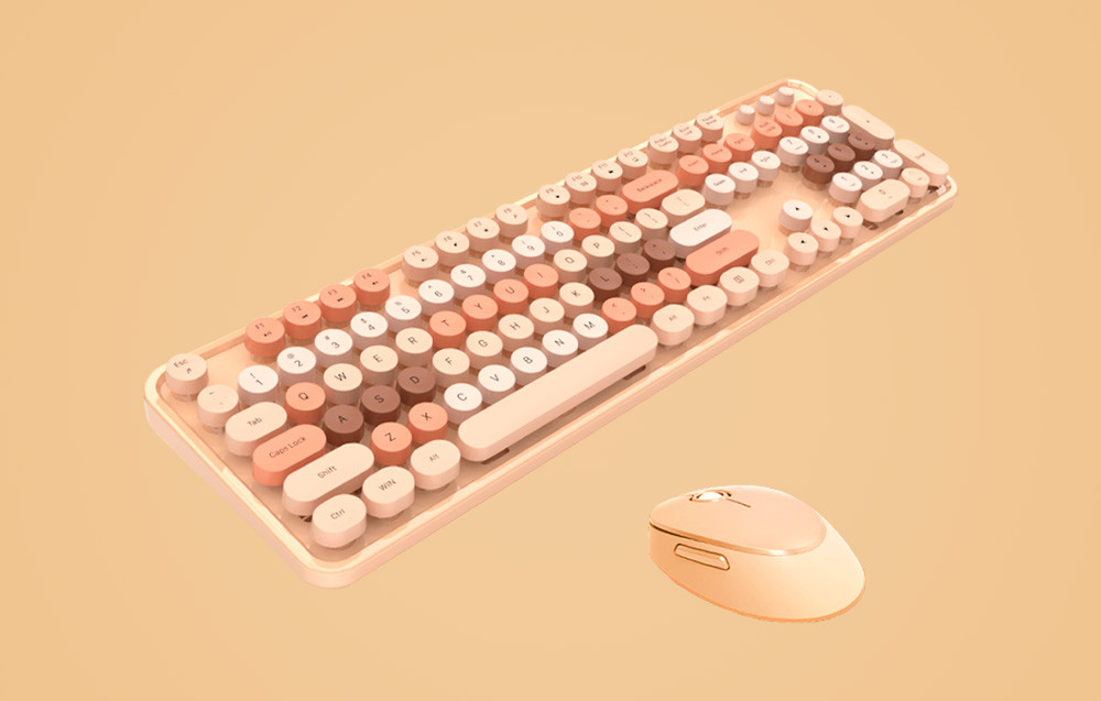 Retro set bežična tastatura i miš MOFII Sweet bež