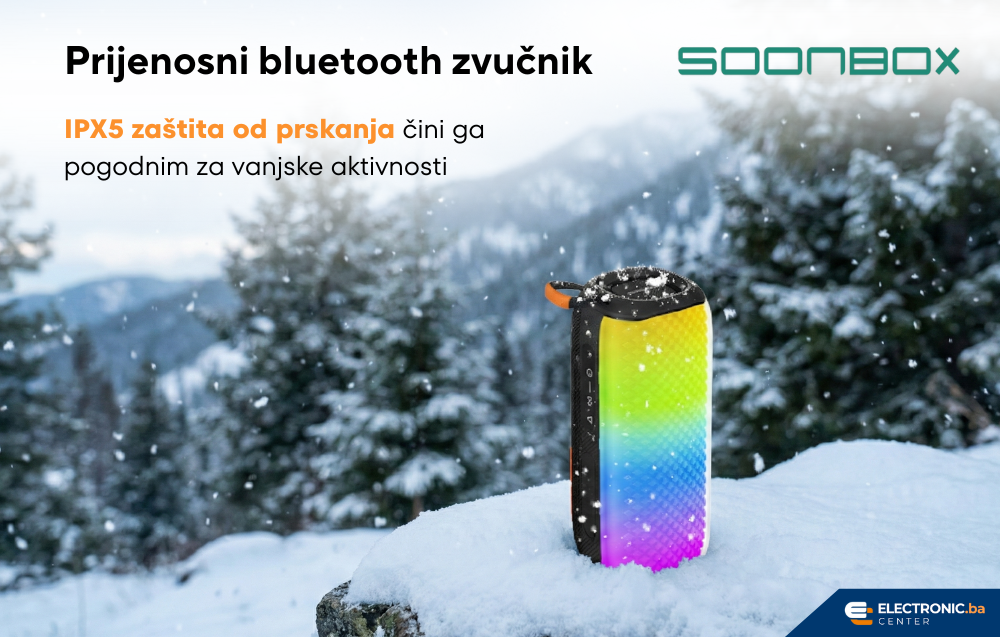 Prijenosni bluetooth zvučnik FM radio SOONBOX S3500PRO crni
