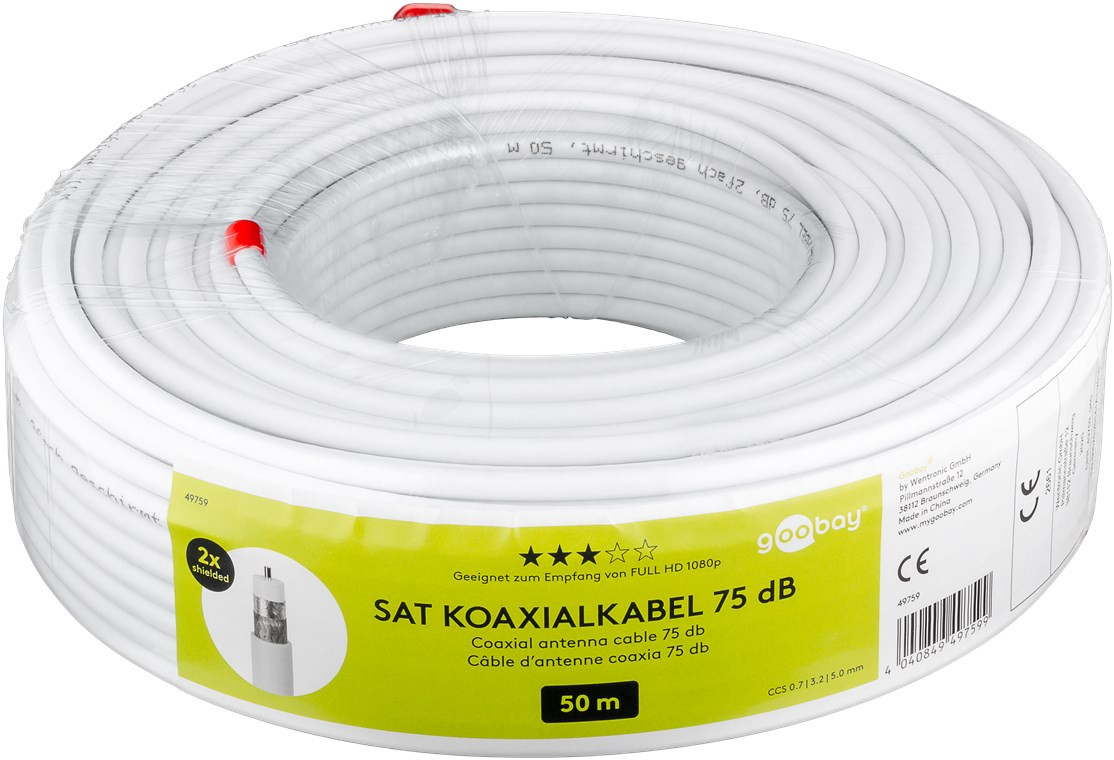 Antenski koaksijalni kabal 1/50m GOOBAY