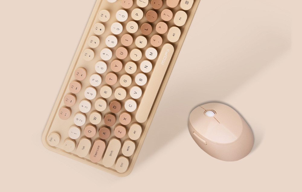 Retro set bežična tastatura i miš MOFII Sweet bež