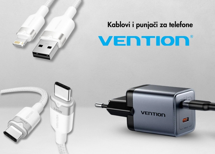 Vention kablovi i punjač – kvalitetni premium dodaci za brzo punjenje i pouzdano korištenje telefona
