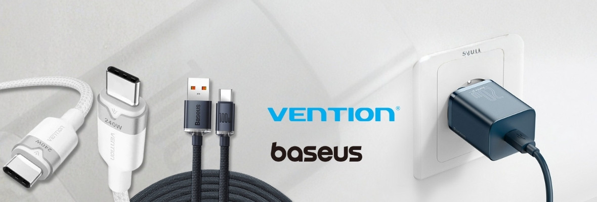 Vention i Baseus kablovi i punjač – premium brza punjenja sa modernim dizajnom za pouzdanu svakodnevnu upotrebu