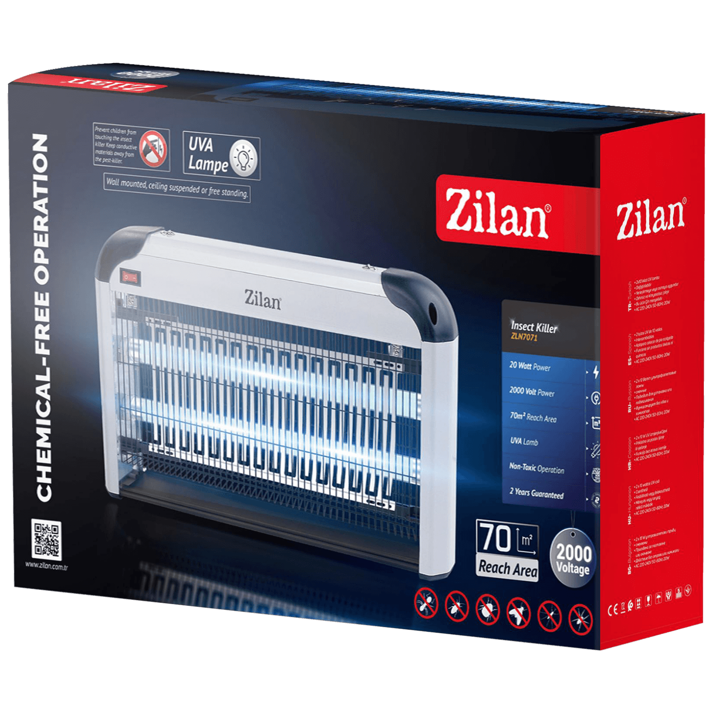UV lampa za zaštitu od insekata ZILAN ZLN7071 do 70m2