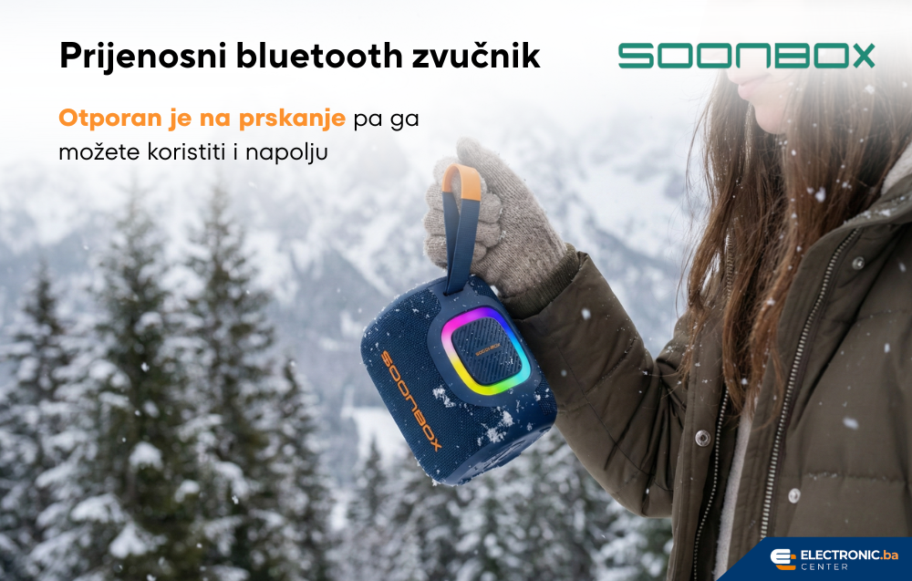 Prijenosni bluetooth zvučnik FM radio SOONBOX S3700MINI plavi