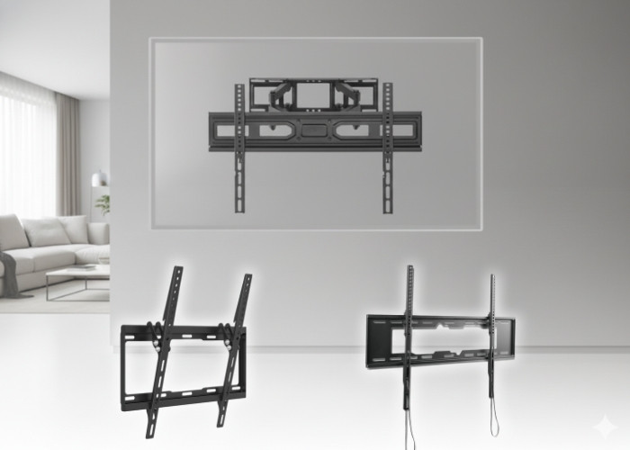 Različiti modeli TV nosača za zid &ndash; fiksni, nagibni i pomični nosači za televizore