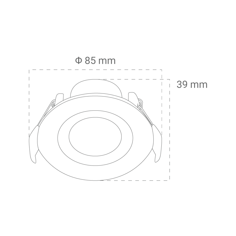 LED downlight 5W 3CCT 3000-4000-6500K GREEN TECH DWX-5WH bijeli