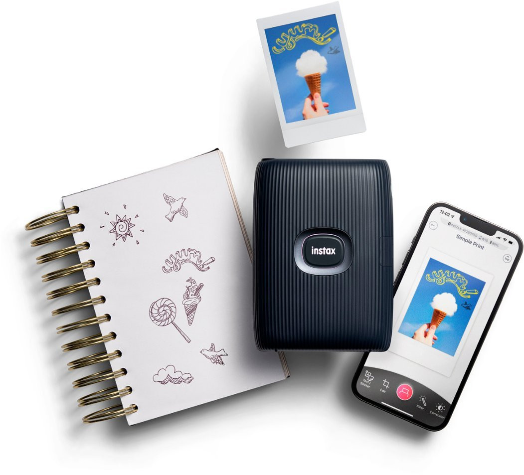 FujiFilm INSTAX MINI set sa printerom u plavoj boji, filmovima i albumom