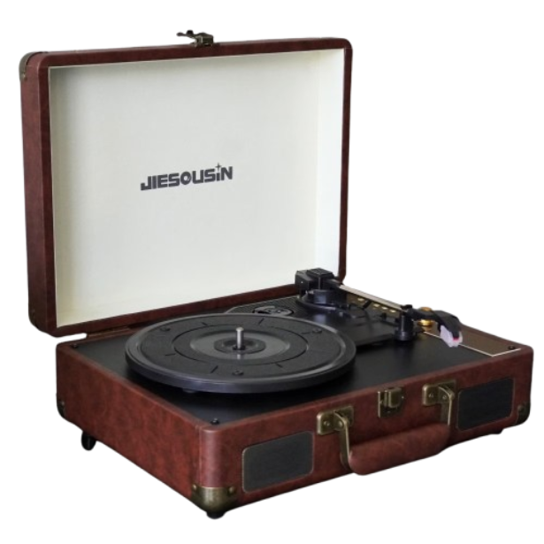 Retro bluetooth gramofon u koferu sa zvučnicima GM-206BT smeđi