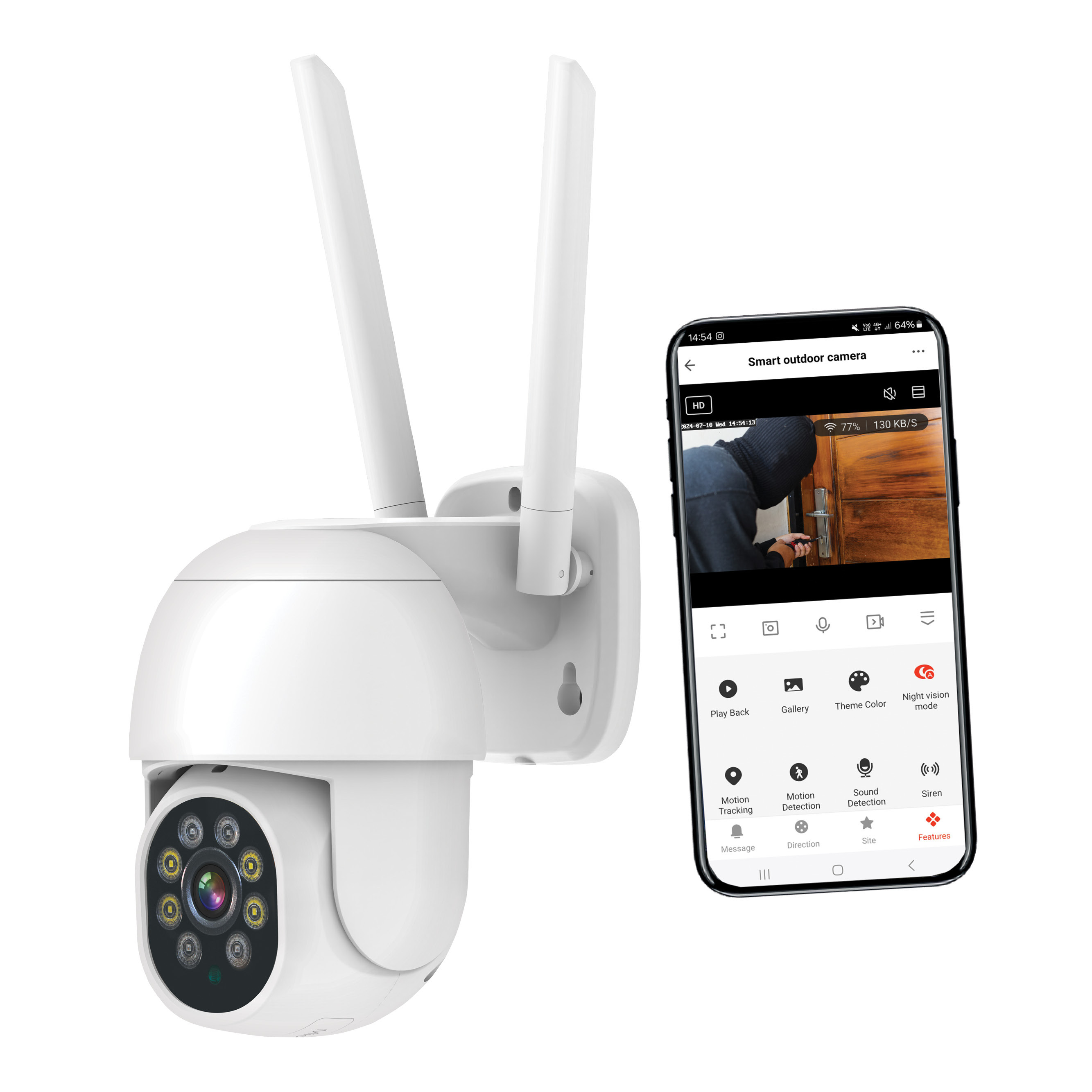 Pametna sigurnosna kamera COMMEL 270-151	WIFI 2K 4MP IP65