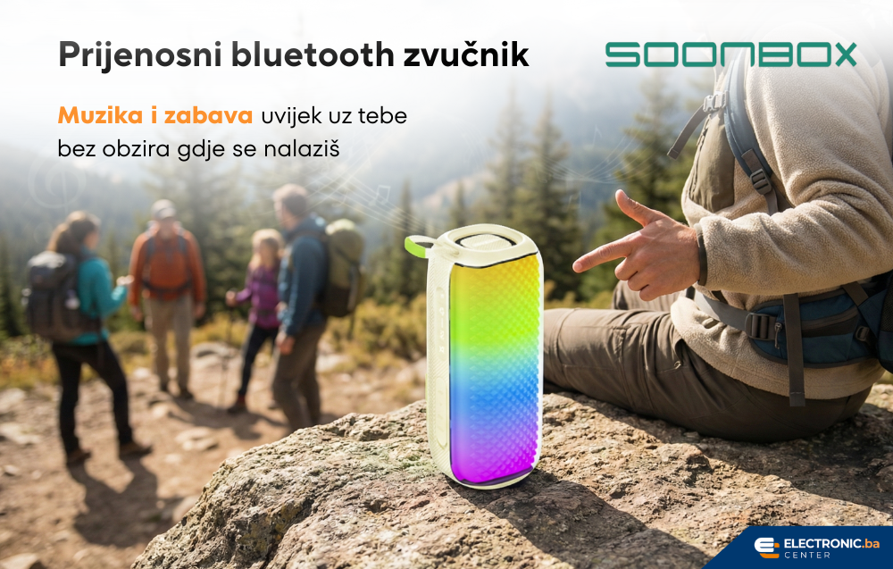 Prijenosni bluetooth zvučnik FM radio SOONBOX S3500PRO bež