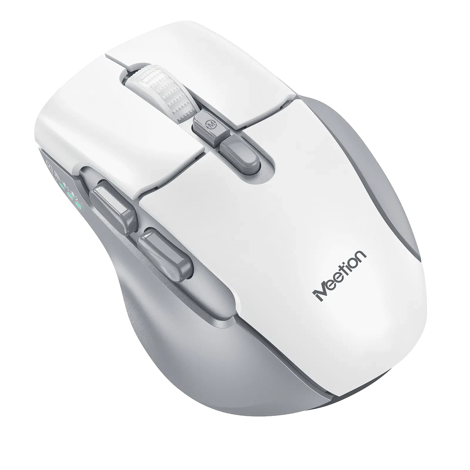 Ergonomski bežični bluetooth miš MEETION BTM001 bijelo sivi