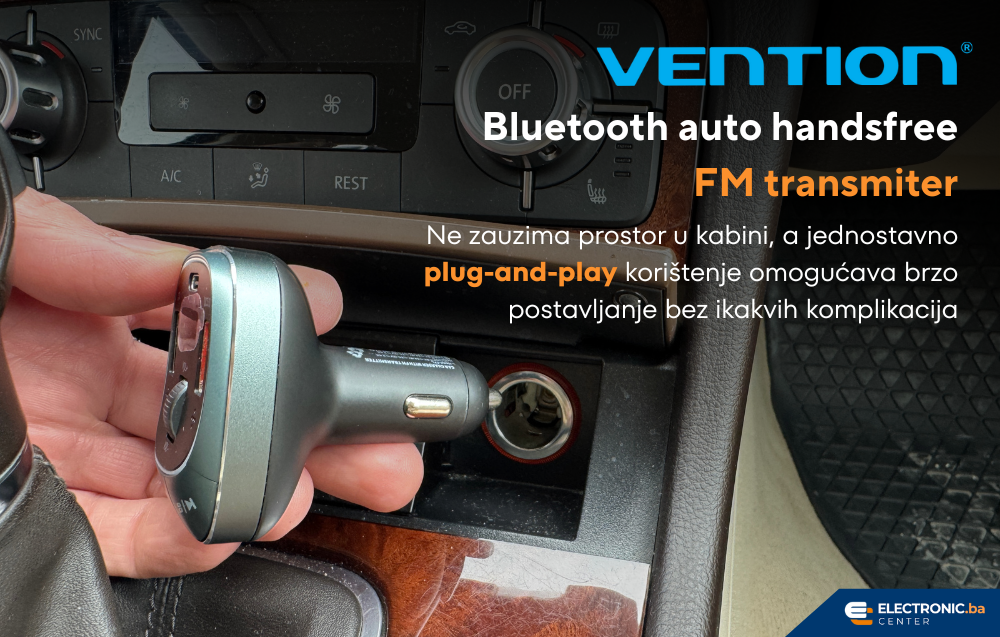 Bluetooth auto handsfree FM transmiter 30W VENTION FFLB0