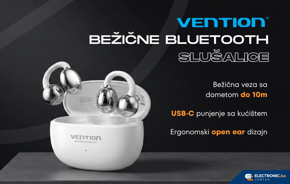 Bežične Bluetooth slušalice VENTION Echo Clip A1 bijele