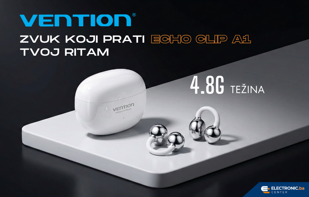 Bežične Bluetooth slušalice VENTION Echo Clip A1 bijele