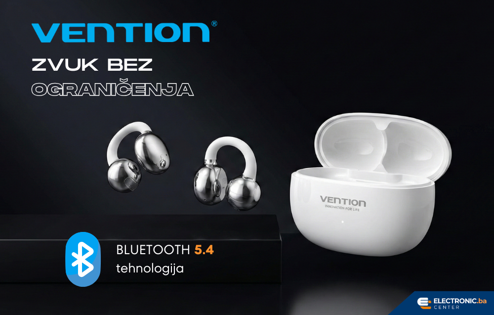 Bežične Bluetooth slušalice VENTION Echo Clip A1 bijele