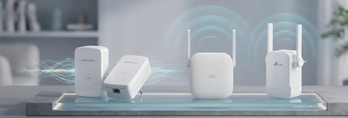 WiFi pojačivač uređaji Mercusys, Xiaomi i TP-Link koji pro&scaron;iruju signal i pobolj&scaron;avaju pokrivenost bežične mreže u domu