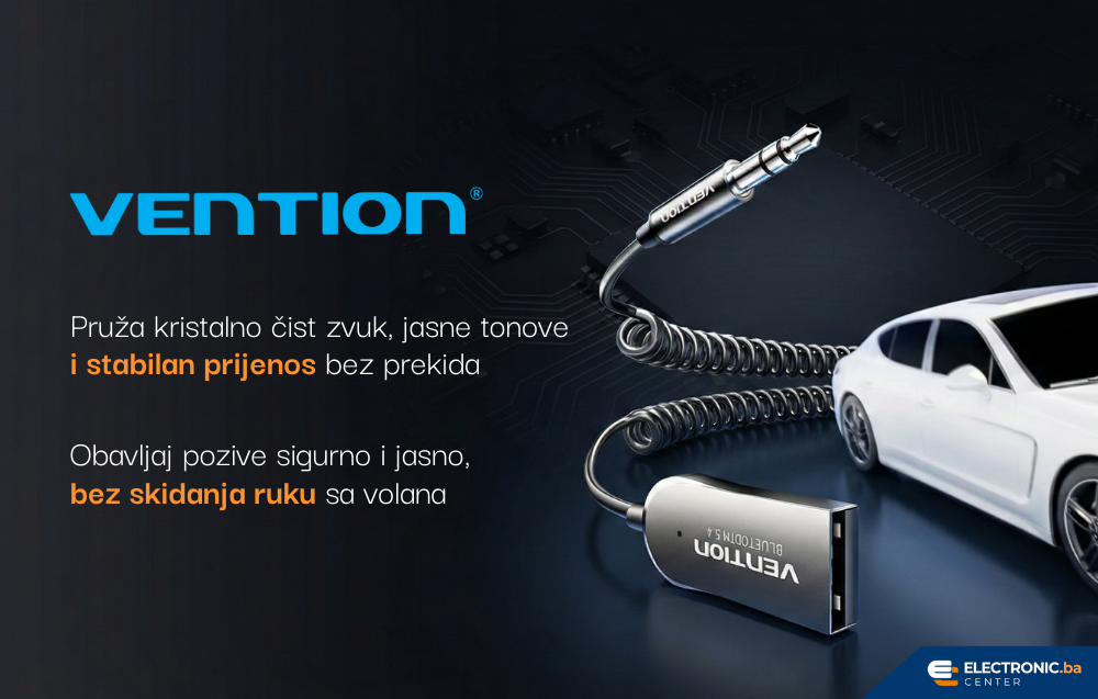 Bluetooth AUX 3.5mm adapter za auto VENTION