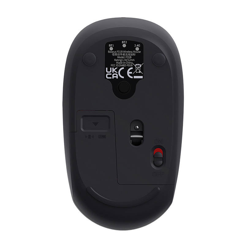 Bežični bluetooth miš BASEUS F01B tri mode 2.4G 5.0BT sivi