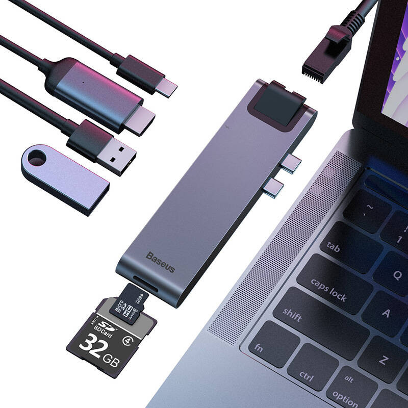 Multiport 7u1 BASEUS za MacBook USB-C HUB