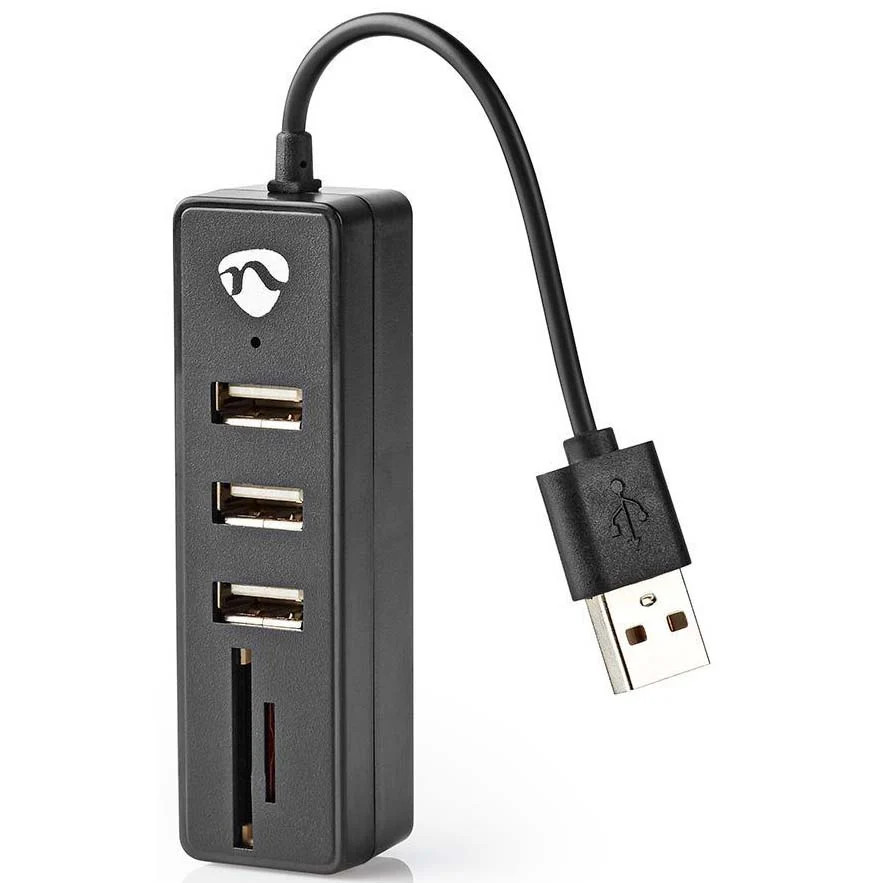 USB HUB sa čitačem kartica 4u1 NEDIS 10cm