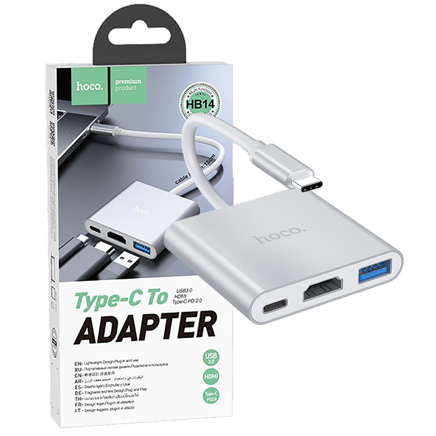 Multiport USB-C HOCO 3u1